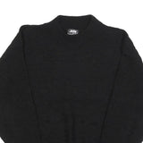 JOLIE Womens Black Plain Acrylic Jumper Crew Neck Basic Knit Size S Soft Fit