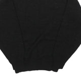 JOLIE Womens Black Plain Acrylic Jumper Crew Neck Basic Knit Size S Soft Fit