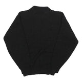 JOLIE Womens Black Plain Acrylic Jumper Crew Neck Basic Knit Size S Soft Fit
