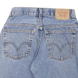 LEVI'S Womens Denim Blue Casual Shorts M W28 Raw Hem Classic Fit