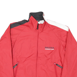 NAUTICA Mens Red & Black Competition Jacket L Polyester Zip Colourblock