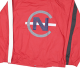 NAUTICA Mens Red & Black Competition Jacket L Polyester Zip Colourblock