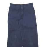 DICKIES Mens Cotton Blend Blue Loose Straight Trousers W30 L30 Workwear Pants