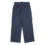 DICKIES Mens Cotton Blend Blue Loose Straight Trousers W30 L30 Workwear Pants