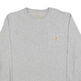 CARHARTT Mens Grey Pocket Long Sleeve Crew Neck Cotton Blend T-Shirt M
