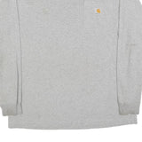 CARHARTT Mens Grey Pocket Long Sleeve Crew Neck Cotton Blend T-Shirt M