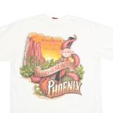 HARD ROCK CAFE Mens White Phoenix Graphic T-Shirt S Short Sleeve Crew Neck