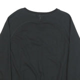 DIESEL Womens Black Cotton Blend Crew Neck L Sweatshirt Embroidered Logo