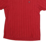 CHAPS RALPH LAUREN Mens Red Short Sleeve Plain M Polo Shirt Cotton Casual