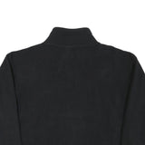 CHAMPION Mens Black & White Plain Pullover Basic Knit L Button Neck Jumper