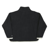 CHAMPION Mens Black & White Plain Pullover Basic Knit L Button Neck Jumper