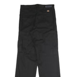 DICKIES Mens Black Regular Fit Straight Leg Trousers W32 L34 Workwear Casual