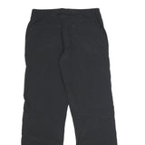 MAMMUT Womens Black Nylon Regular Fit Straight Zip Trousers W28 L32 Outdoor