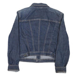 DKNY Womens Blue Denim Jacket S Cotton Blend Button Closure Classic Casual