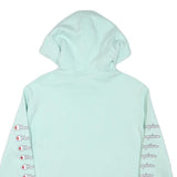 CHAMPION Mens Mint Green Hoodie S Double Sleeve Logo Graphic Pullover Cotton