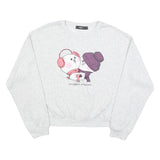 FB SISTER Womens Grey Sweatshirt XL Cute Cartoon Print Crew Neck Long Sleeve