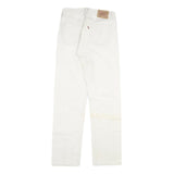 LEVI'S 501XX Mens Jeans White Regular Straight Denim W28 L32 Classic Button Fly
