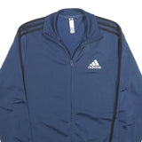 ADIDAS Mens Blue & Black Track Jacket S Polyester Zip Sportswear