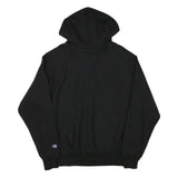 CHAMPION Mens Black & White Hoodie L Cotton Blend Pullover Sweatshirt