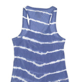 RALPH LAUREN DENIM & SUPPLY Womens Blue & White Printed Sleeveless Scoop Neck