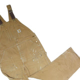 CARHARTT Mens Beige Cotton Relaxed Dungarees XL W42 L32 Workwear Utility
