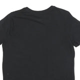 DKNY Womens Black Graphic T-Shirt M Short Sleeve Crew Neck Logo Print