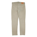LEVI'S Mens Regular Beige Cotton Blend Trousers W33 L34 Zip Closure Classic Fit