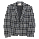 PENDLETON Womens Black & Grey Check Wool Button Jacket M Woven Classic