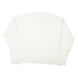 CHAPS RALPH LAUREN Mens White Cotton Blend Jumper Crew Neck Basic Knit L Classic