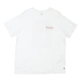 LEVI'S Mens White XL Graphic T-Shirt Short Sleeve Crew Neck Sports Style