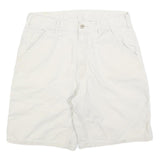 CARHARTT Mens Shorts White Casual Cotton Blend M W31 Workwear Pockets