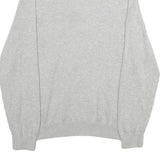 NAUTICA Mens Grey Pullover Plain 1/4 Zip Basic Knit Jumper L Cotton Casual