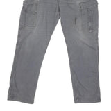 CARHARTT Mens Cotton Blend Grey Regular Cargo Trousers W36 L30 Workwear Casual