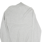 POLO RALPH LAUREN Mens Grey Cotton Patterned Half Zip Jumper XL Classic