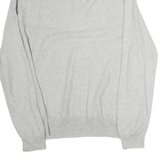 POLO RALPH LAUREN Mens Grey Cotton Patterned Half Zip Jumper XL Classic