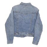 LEVI'S Mens Blue Cotton Blend Denim Jacket S Button Closure Classic Fit Vintage