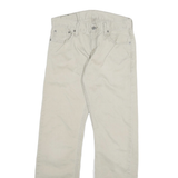 LEVI'S Mens Slim Beige Cotton Blend Slim Straight Trousers W28 L30 Casual Zip