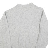 FASHION COLLECTION Mens Grey Beige Green Patterned Jumper Crew Neck Basic Knit M