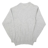 FASHION COLLECTION Mens Grey Beige Green Patterned Jumper Crew Neck Basic Knit M