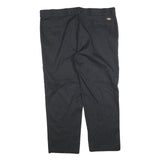 DICKIES Mens Cotton Blend Black Regular Fit Straight Leg Trousers W46 L30