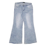EMP Womens Jeans Blue Relaxed Flared Denim Light W36 L34 Stylish Casual