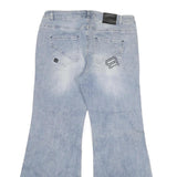 EMP Womens Jeans Blue Relaxed Flared Denim Light W36 L34 Stylish Casual