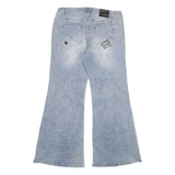 EMP Womens Jeans Blue Relaxed Flared Denim Light W36 L34 Stylish Casual