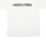 ALL SPORT Mens White Health & Fitness Graphic T-Shirt XL Short Sleeve Crew Neck