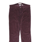 CALVIN KLEIN Womens Cotton Blend Purple Classic Straight Trousers W34 L34