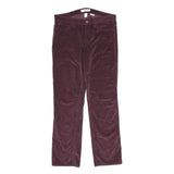 CALVIN KLEIN Womens Cotton Blend Purple Classic Straight Trousers W34 L34