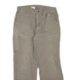 CARHARTT Womens Regular Fit Beige Cotton Blend Trousers W34 L30 Workwear Zip
