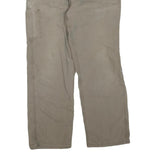 CARHARTT Womens Regular Fit Beige Cotton Blend Trousers W34 L30 Workwear Zip