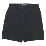 CHAPS Mens Black Casual Cargo Cotton Blend Shorts XL W34 Comfortable Fit