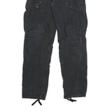 CARHARTT Mens Cotton Blend Black Regular Cargo Trousers W29 L32 Workwear Utility